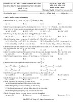 Đề thi học kì 1 môn Toán 11 năm 2018-2019 có đáp án - Trường THPT Nguyễn Hiền