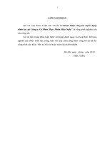 luận văn thạc sĩ hoàn thiện công tác tuyển dụng nhân lực tại công ty cổ phần thực phẩm hữu nghị 