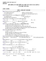 Đề cương ôn tập học kì 1 môn Toán 10 năm 2019-2020 - Trường THPT Bùi Thị Xuân