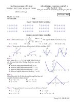 Đề kiểm tra 1 tiết HK1 Đại số 10 năm 2018-2019 có đáp án - Trường THPT Thực Hành Sư Phạm