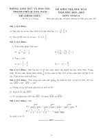 Đề thi học kì 2 môn Toán 6 năm 2018-2019 - Phòng GD&ĐT Thành phố Quảng Ngãi