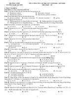 Đề cương ôn tập học kì 1 môn Hóa học 10 năm 2019-2020 - Trường THPT Lương Ngọc Quyến