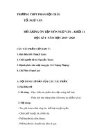 Đề cương ôn tập học kì 1 môn Ngữ văn 11 năm 2019-2020 - Trường THPT Phan Bội Châu