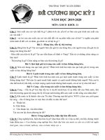 Đề cương ôn tập học kì 1 môn GDCD 11 năm 2019-2020 - Trường THPT Xuân Đỉnh