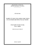 Tóm tắt luận án Tiến sĩ: Nghiên cứu khả năng chống chọc thủng của sàn phẳng bê tông ứng lực trước