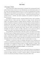 Doctoral thesis summary: Solution for financial resource development for public higher education in Vietnam