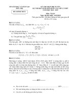 Đề thi chọn đội tuyển dự thi HSG Quốc gia môn Toán 12 năm 2018-2019 có đáp án - Sở GD&ĐT Phú Thọ