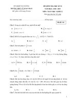 Đề thi học kì 2 môn Toán 12 năm 2018-2019 có đáp án - Trường THPT Vũ Ngọc Phan