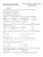 Đề thi KSCL lần 3 môn Toán 10 năm 2018-2019 - Trường THPT Nguyễn Đăng Đạo
