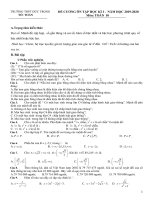 Đề cương ôn tập học kì 1 môn Toán 10 năm 2019-2020 - Trường THPT Đức Trọng