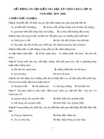 Đề cương ôn tập học kì 1 môn GDCD 10 năm 2019-2020 - Trường THPT Lương Ngọc Quyến