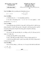 Đề thi học kì 2 môn Toán 9 năm 2018-2019 - Sở GD&ĐT Tỉnh Lạng Sơn