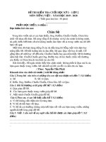 Đề thi kiểm tra cuối học kỳ 1 môn Tiếng Việt lớp 2 năm học 2019-2020