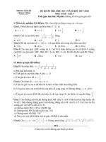 Đề thi học kì 1 môn Toán 9 năm 2017-2018 có đáp án - Phòng GD&ĐT Vĩnh Tường