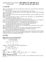 Đề cương ôn tập học kì II môn Hóa học lớp 10 năm học 2018-2019 - Trường THPT Hai Bà Trưng