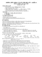 Đề cương ôn tập học kì 2 môn Hóa học 10 năm 2019-2020 - Trường THPT Đoàn Kết