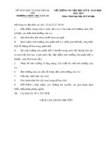 Đề cương ôn tập học kì 2 môn Sinh học 10 năm 2018-2019 - Trường THPT Chu Văn An