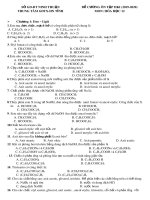 Đề cương ôn tập học kì 1 môn Hóa học 12 năm 2019-2020 - Trung tâm Giáo dục thường xuyên Ninh Thuận