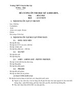 Đề cương ôn tập học kì 1 môn Hóa học 12 năm 2018-2019 - Trường THPT chuyên Bảo Lộc