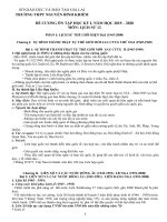 Đề cương ôn tập học kì 1 môn Lịch sử 12 năm 2019-2020 - Trường THPT Nguyễn Bỉnh Khiêm