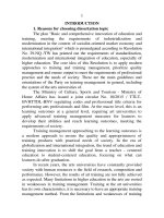 Summary of Doctoral thesis: Training management approaches to the learning outcomes at art universities