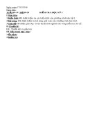 Đề thi học kì 1 môn Toán 9 năm 2018-2019 có đáp án - Trường THCS Nguyễn Tất Thành