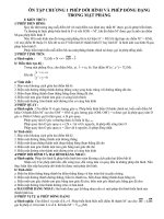 Đề cương ôn tập chương 1 môn Hình học 11 năm 2019-2020 - Trường THPT Đức Trọng