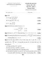 Đề thi học kì 2 môn Toán 11 năm 2018-2019 có đáp án - Trường THPT Nguyễn Thị Minh Khai