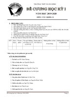 Đề cương ôn tập học kì 1 môn Ngữ văn 11 năm 2019-2020 - Trường THPT Xuân Đỉnh