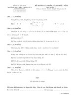 Đề khảo sát chất lượng đầu năm 2019-2020 môn Toán 11 - Trường THPT Yên Phong số 2 (Có đáp án)