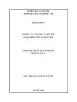 Tóm tắt luận án Tiến sĩ Ngữ văn: Nghiên cứu cách đọc từ gốc Hán trong tiếng Việt và tiếng Hàn