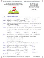 Đề thi học kì 1 môn Toán 11 năm 2018-2019 có đáp án - Trường THPT chuyên Đại học Sư Phạm