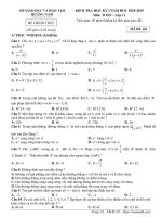 Đề thi học kì 1 môn Toán 11 năm 2018-2019 có đáp án - Sở GD&ĐT Quảng Nam