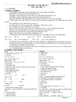 Đề cương ôn thi học kì 1 môn Hóa học 11