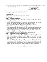 Đề cương ôn tập học kì 2 môn Sinh học 11 năm 2017-2018 - Trường THPT Chu Văn An