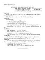 Đề thi học sinh giỏi môn Toán lớp 9 năm 2012-2013 (Đề đề nghị) -  Trường THCS Lý Tự Trọng