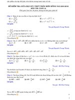 Đề kiểm tra giữa HK1 môn Toán 10 năm 2018-2019 có đáp án - Trường THPT Trấn Biên