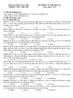 Đề cương ôn tập học kì 1 môn Vật lí 12 năm 2019-2020 - Trường THPT Việt Đức