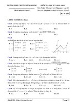 Đề thi học kì 1 môn Toán 10 năm 2018-2019 có đáp án - Trường THPT chuyên Hùng Vương