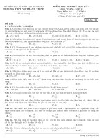 Đề kiểm tra 1 tiết HK1 môn Đại số Giải tích 11 năm 2018-2019 có đáp án - Trường THPT Võ Thành Trinh