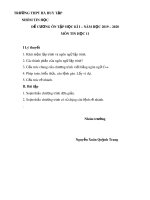 Đề cương ôn tập học kì 1 môn Tin học 11 năm 2019-2020 - Trường THPT Hà Huy Tập