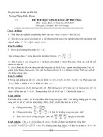 Đề thi chọn HSG cấp trường môn Toán lớp 11 năm 2018-2019 có đáp án - Trường THPT Phùng Khắc Hoan