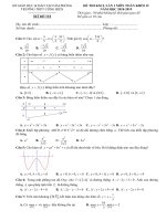 Đề thi KSCL lần 1 môn Toán 12 năm 2018-2019 có đáp án - Trường THPT Cộng Hiền