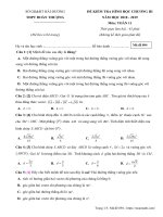 Đề kiểm tra 1 tiết Hình học 11 chương 3 năm 2018-2019 có đáp án - Trường THPT Đoàn Thượng