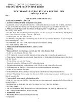 Đề cương ôn tập học kì 1 môn Lịch sử 10 năm 2019-2020 - Trường THPT Nguyễn Bỉnh Khiêm