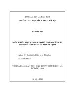 Tóm tắt Luận án tiến sĩ Kỹ thuật: Điều khiển thích nghi cho hệ thống cần cẩu treo có tính đến yếu tố bất định