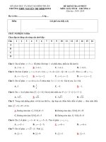 Đề kiểm tra 1 tiết chương 4 Giải tích 12 năm học 2018-2019 có đáp án - Trường THP Nguyễn Thị Minh Khai