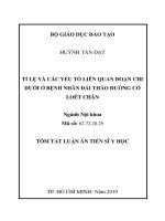 Tóm tắt luận án Tiến sĩ Y học: Tỉ lệ và các yếu tố liên quan đoạn chi dưới ở bệnh nhân đái tháo đường có loét chân