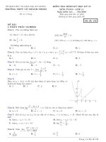 Đề kiểm tra 1 tiết HK2 môn Đại số Giải tích 11 năm 2018-2019 có đáp án - Trường THPT Võ Thành Trinh