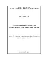 Tăng cường quản lý cơ sở vật chất của các đơn vị trong Đại học Thái Nguyên (Luận văn thạc sĩ)